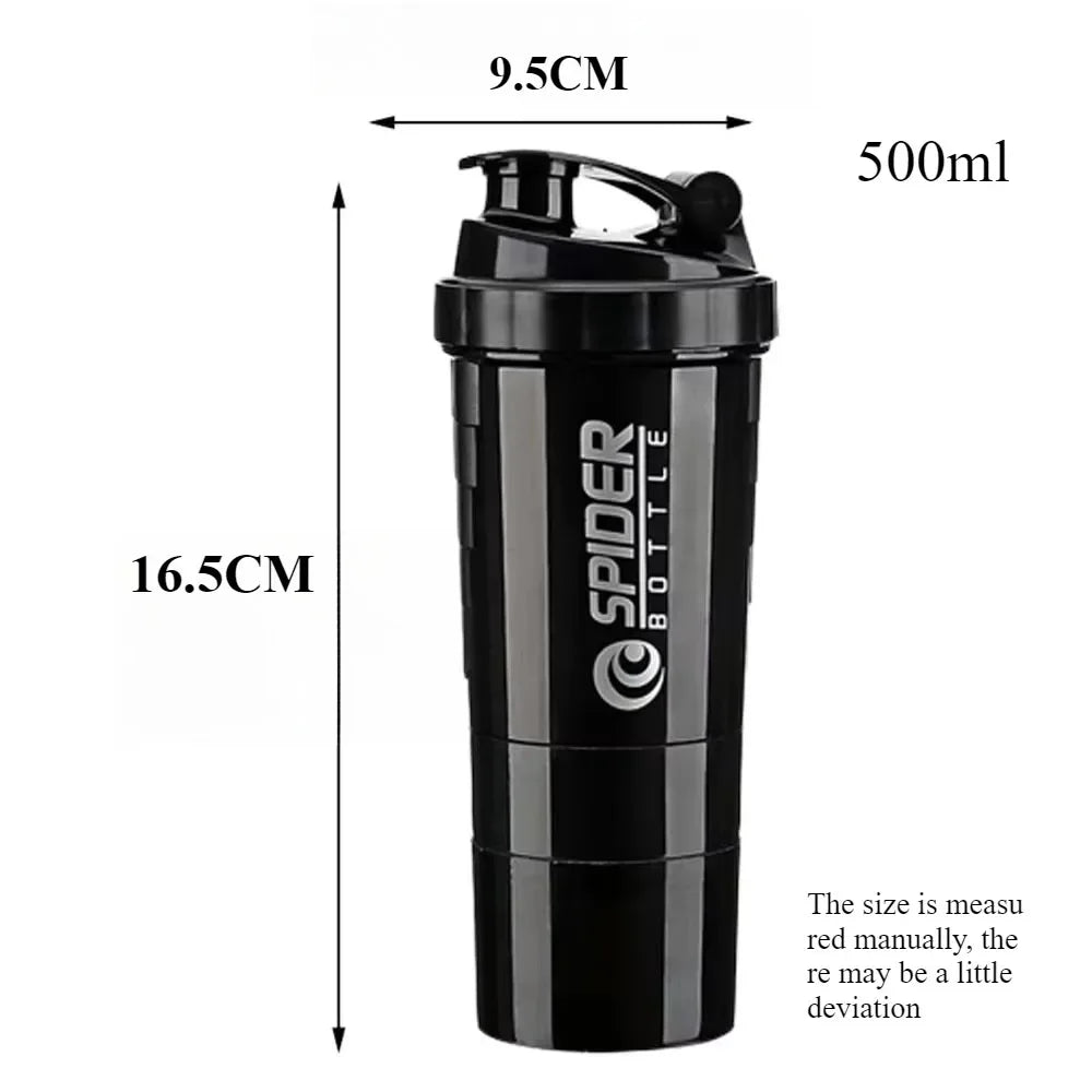 Bouteille pour faire des shake protéines portable