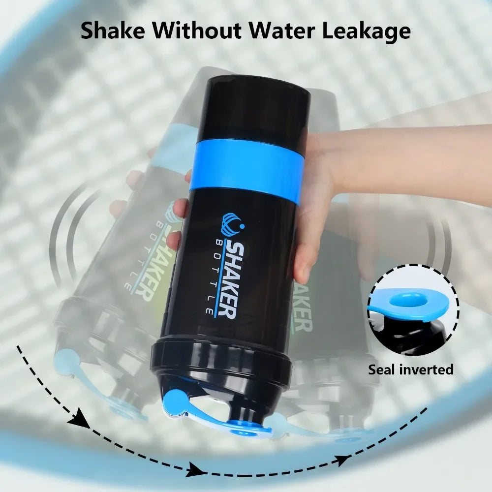 Bouteille pour faire des shake protéines portable