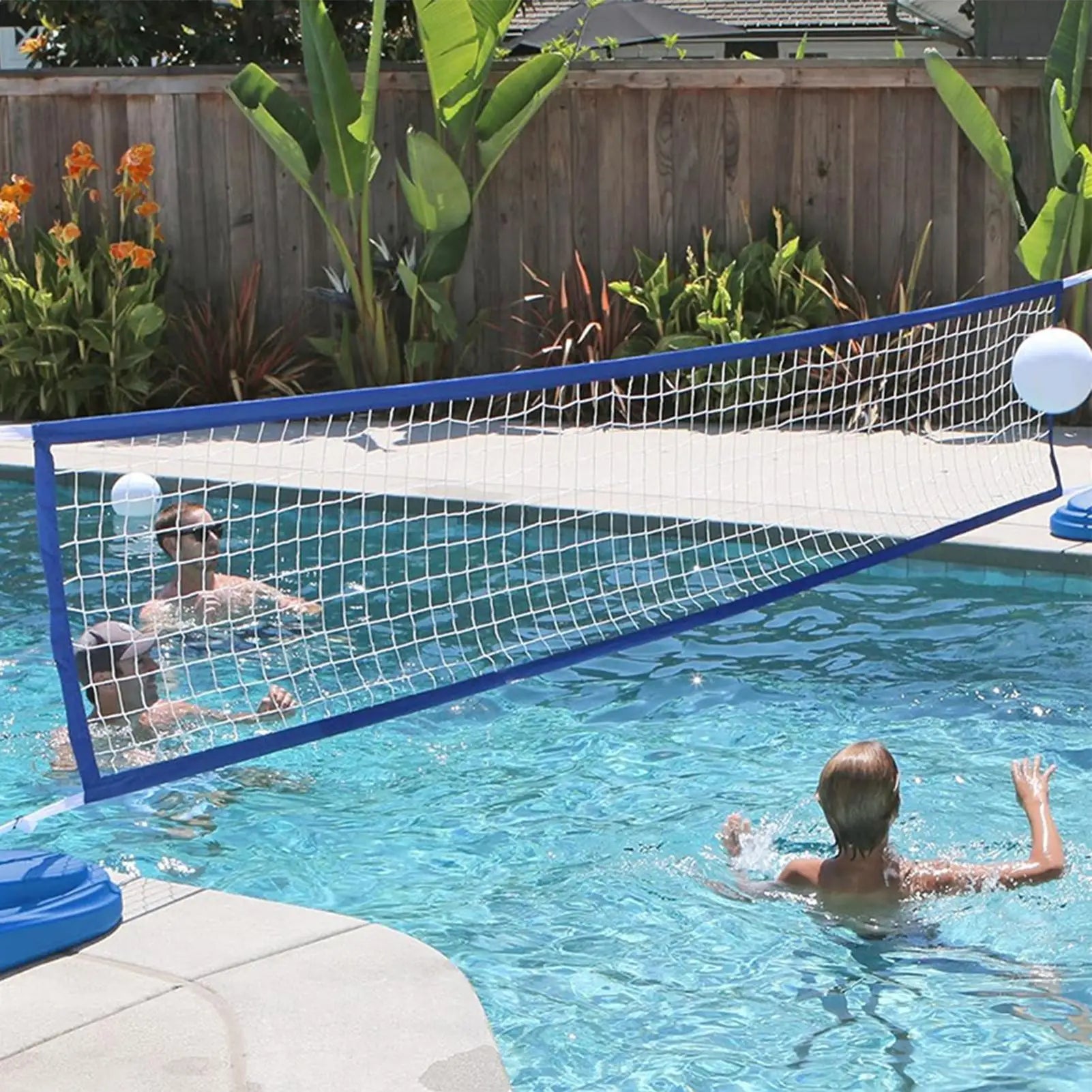 Filet de volleyball en piscine